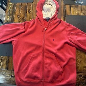 Polo by Ralph Lauren Red and Cream Hoodie